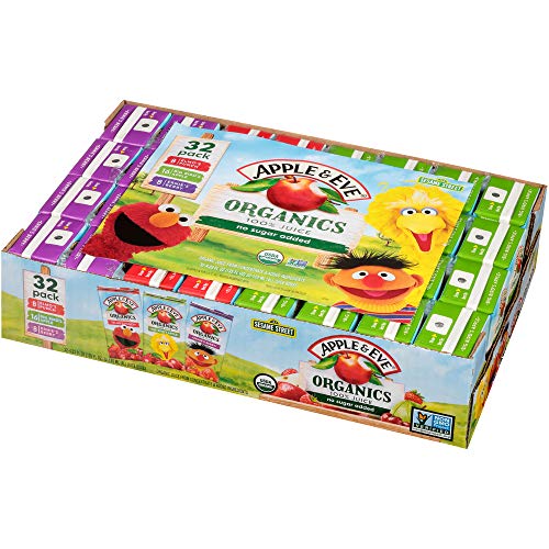 Apple &Amp; Eve Sesame Street Organics Juice Box 32 Count Variety