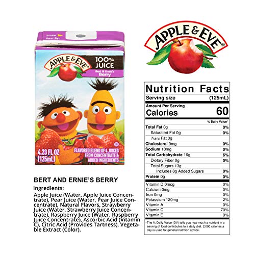 Apple &Amp; Eve Sesame Street Bert And Ernies Berry Juice, 4.23 Flu