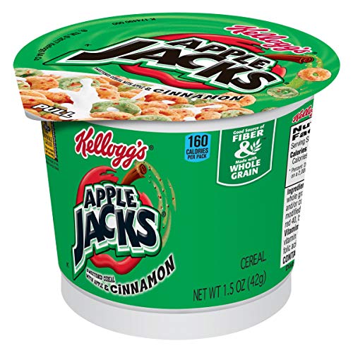 Kellogg’S Apple Jacks, Breakfast Cereal In A Cup, Bulk Size, 12