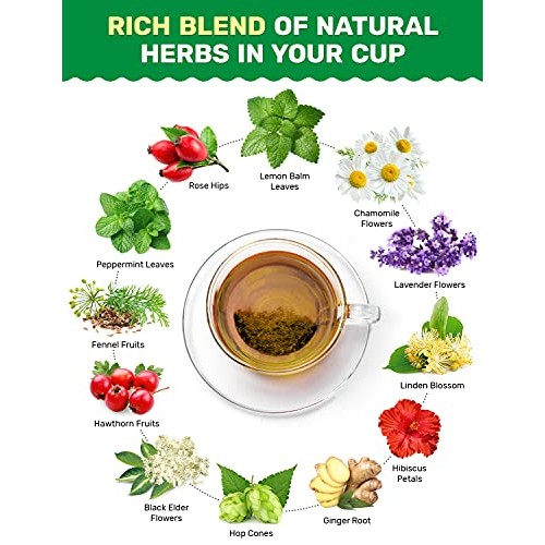 AprikaLife - Calm and Relax Herbal Tea, Stress Relief + Relaxati...