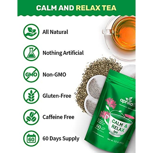 AprikaLife - Calm and Relax Herbal Tea, Stress Relief + Relaxati...