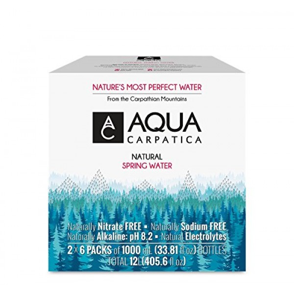 AQUA Carpatica Natural Spring Water with Electrolytes, Artesian ...