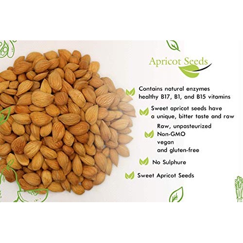 Arashan Apricots Seeds - Dried Sweet Raw Apricot Seeds, Natural|