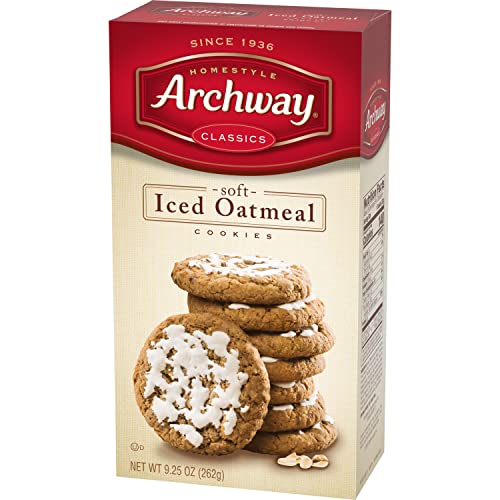 Archway Cookies, Soft Iced Oatmeal Cookies, 9.25 Oz Pack of 9