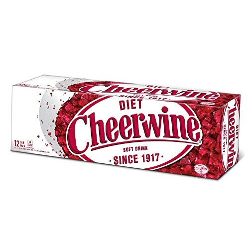 Cheerwine Diet Cherry Soda Soft Drink, 12 Oz 12 Pack