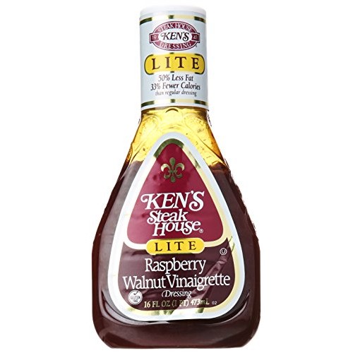 Kens Steak House Raspberry Walnut Vinaigrette Dressing Lite, 16 Oz