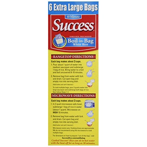 Success Boil-In-Bag White 6 Ct Rice, 32 Ounce