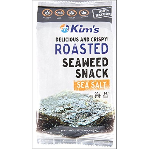 Kims Roasted Seaweed Nori Snacks, Sea Salt 16 Packs. Usa Ve