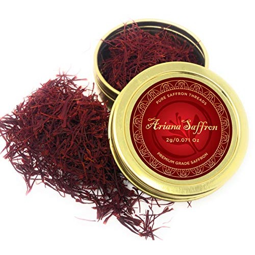 Ariana Saffron Threads, All-Red Saffron Spice - Organically Grow