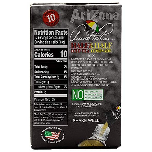 Arizona Arnold Palmer Half &Amp; Half, 1.27 Ounce 1 Box, 10 Sticks