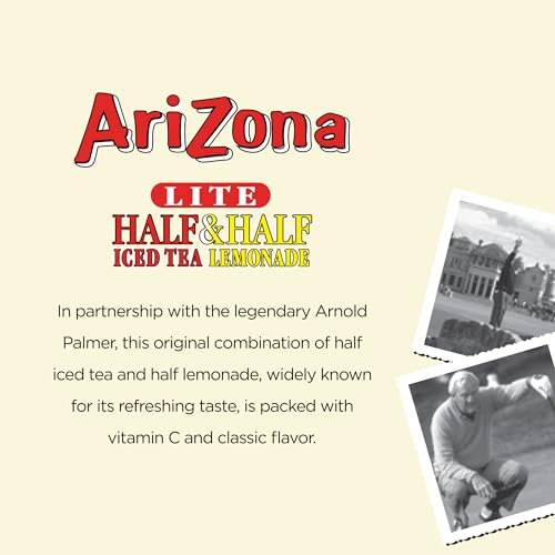 AriZona Arnold Palmer Half and Half - 16 Fl Oz (Pack of 12)