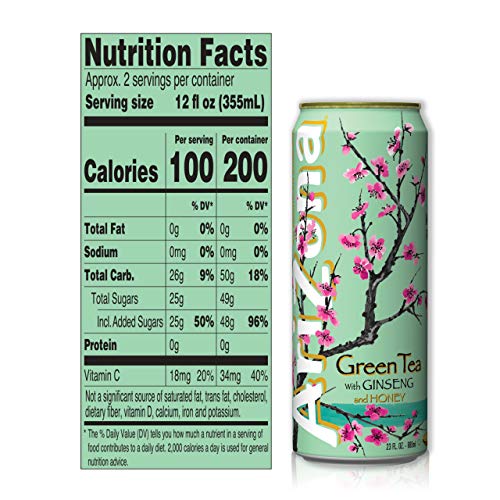 AriZona Green Tea - Big Can, 23 Fl Oz Pack of 24