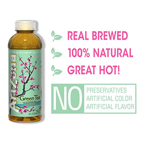 Arizona Green Tea with Ginseng and Honey, 16 Fl Oz Pack of 12