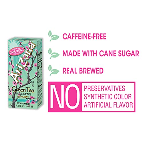 AriZona Green Tea with Ginseng and Honey, 6.75 fl oz Tetra Box ...