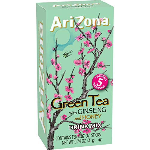 AriZona Green Tea with Ginseng and Honey Naturally Flavored Powd... AriZona Green Tea with Ginseng and Honey Naturally Flavored Powd...