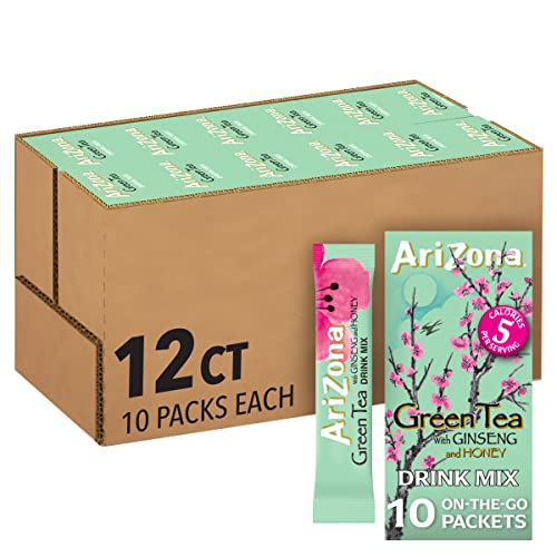 AriZona Green Tea with Ginseng and Honey Naturally Flavored Powd... AriZona Green Tea with Ginseng and Honey Naturally Flavored Powd...
