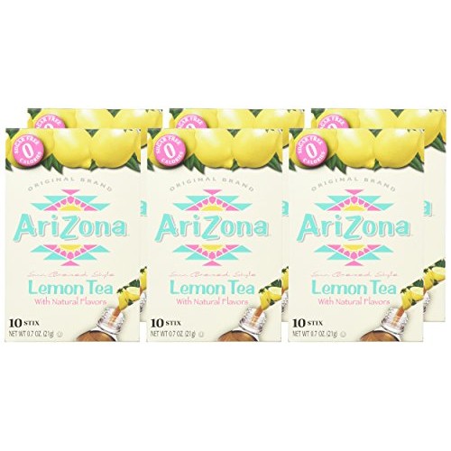 Arizona Lemon Iced Tea Stix Sugar Free, 10Countper Box Pack Of