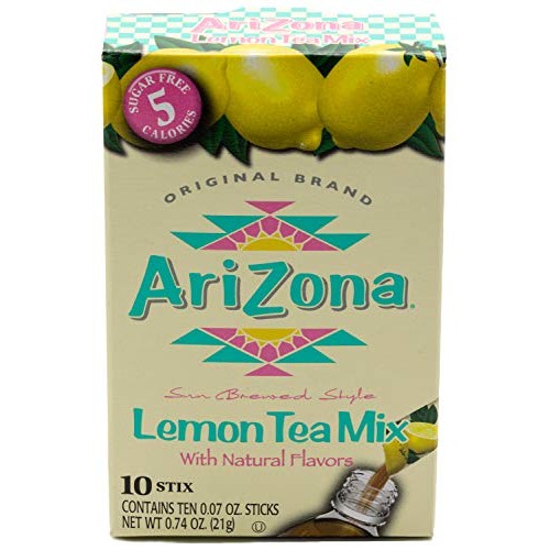 Arizona Lemon Iced Tea Stix Sugar Free, 10Countper Box Pack Of