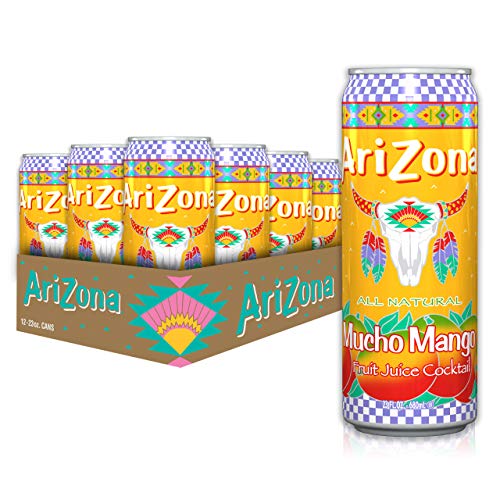 Arizona Mucho Mango Drink Big Can, 23 Fl Oz Pack of 12