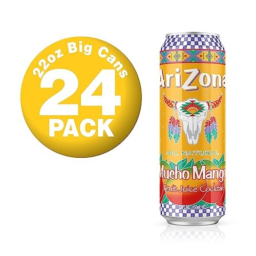 AriZona Mucho Mango Juice Cocktail - Big Can, 22 Fl Oz Pack of 24