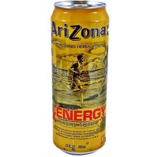 Arizona Tea Rx Energy Herbal Tonic, 23 Ounce Cans Pack Of 24