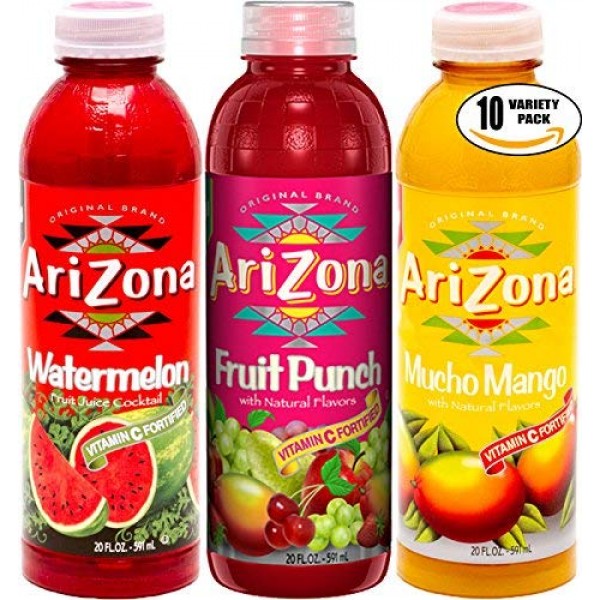 Arizona Variety Pack! Watermelon, Mucho Mango, Fruit Punch, 20 o...