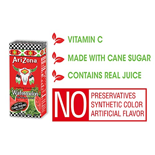 AriZona Watermelon Drink, 6.75 fl oz Tetra Box Pack of 32