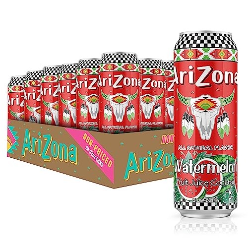 AriZona Watermelon Juice Cocktail - Big Can, 22 Fl Oz Pack of 24