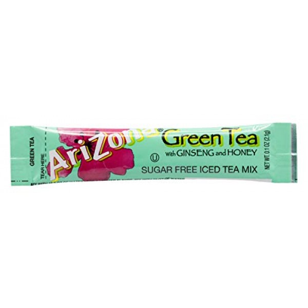 Arizona Green Tea With Ginseng Iced Tea Stix Sugar Free, 30 Coun