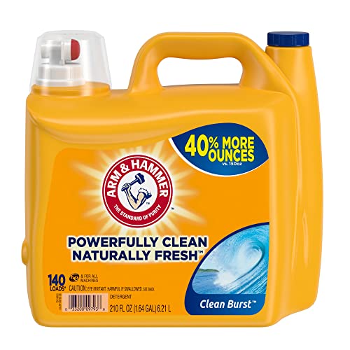 Arm &Amp; Hammer Laundry Detergent Liquid He, Clean Burst, 210 Ounce