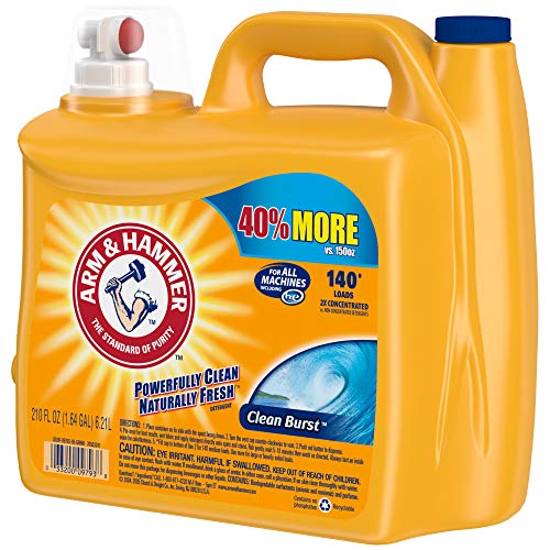 Arm &Amp; Hammer Laundry Detergent Liquid He, Clean Burst, 210 Ounce