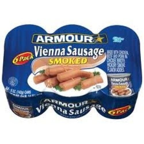 Armour Vienna Sausage Smoked 4.75 Oz. Cans Pack of 12