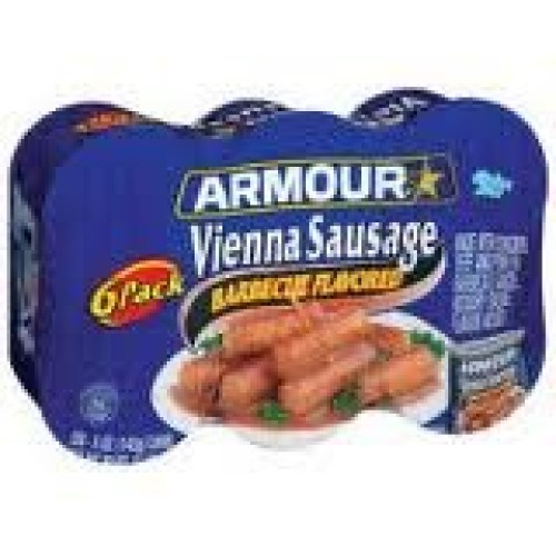 Armour Vienna Sausages BBQ 4.75 Oz. Cans Pack of 12