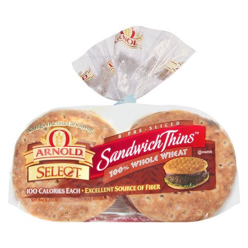 Arnolds Select Sandwich Thins - 100% Whole Wheat, 8 ct. bag Pa...