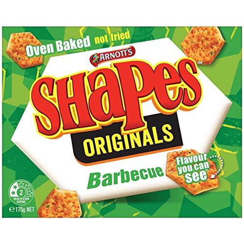 Australian Arnotts Shapes Crackers Barbecue Bbq 175Gram