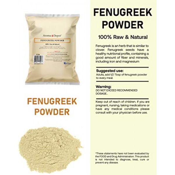 2Lb Fenugreek Seed Powder Trigonella foenum graecum 32 oz Ment...
