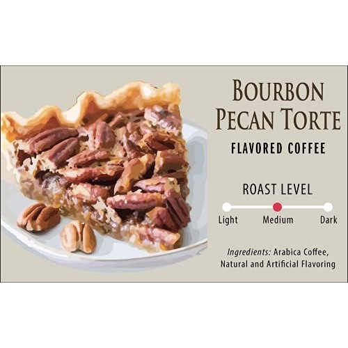 Aroma Ridge Flavored Coffee, Bourbon Pecan Torte,16oz, wholebean