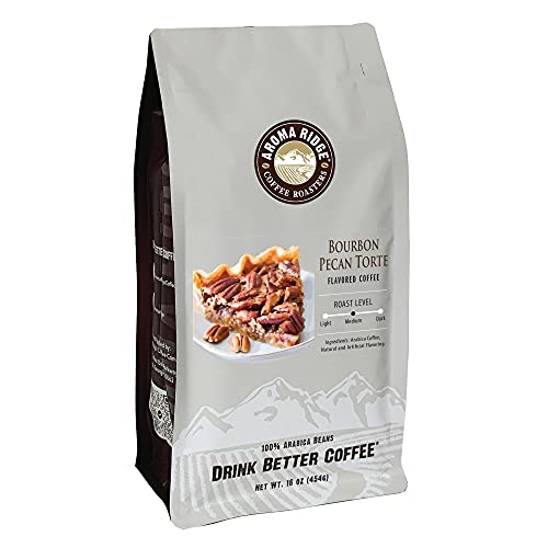 Aroma Ridge Flavored Coffee, Bourbon Pecan Torte,16oz, wholebean
