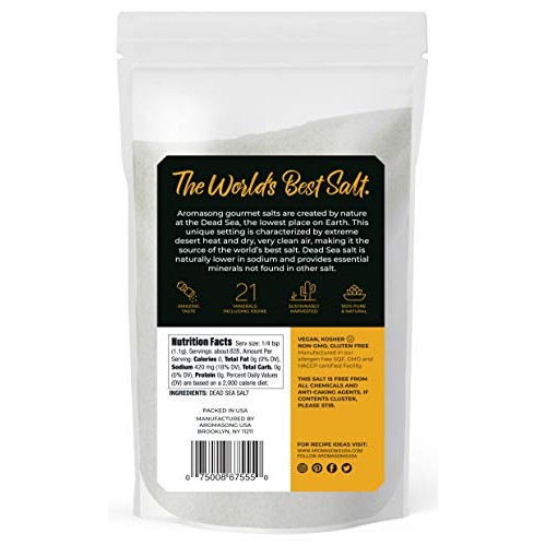 Aromasong 100% Natural Sea Salt Bulk Food Grade 19 Lb, Kosher Sa