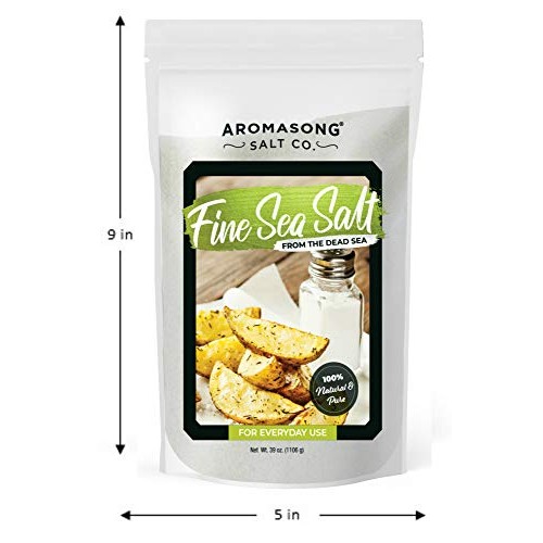 Aromasong Organic Sea Salt, - Fine Grain Table Salt , Large B