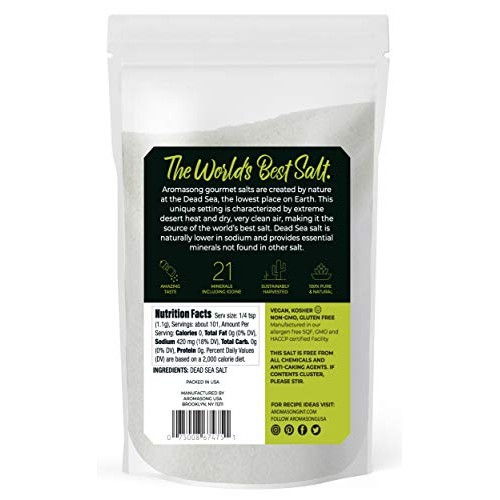 Aromasong Organic Sea Salt, - Fine Grain Table Salt , Large B