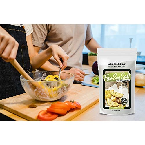 Aromasong Organic Sea Salt, - Fine Grain Table Salt , Large B
