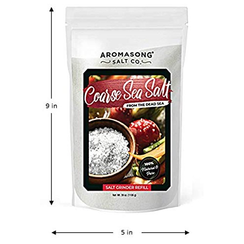 Aromasong Organic Sea Salt, - Kosher Salt Grain, Large Bulk Rese