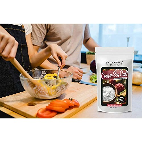 Aromasong Organic Sea Salt, - Coarse Grain, Large Bulk Resealabl