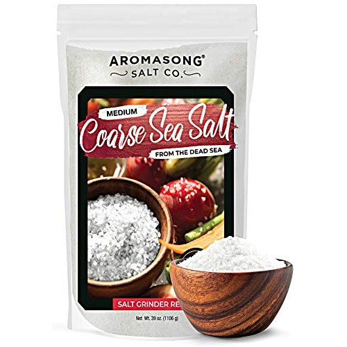 Aromasong Organic Sea Salt, - Coarse Grain, Large Bulk Resealabl