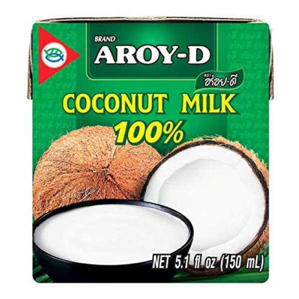 Aroy-D 100% Coconut Milk Mini-Size 5.1 Fluid Ounce 150Ml, Pack