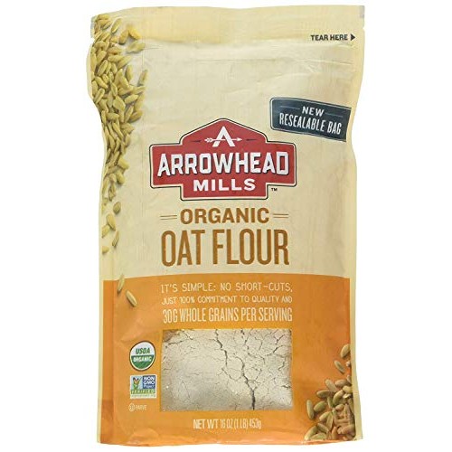 Arrowhead Mills Flour Oat Organic, 16 Oz 2 Pack