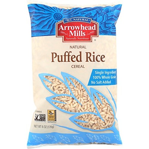 Arrowhead Mills Cereal, Puffed Rice, 6 Oz. Bag Pack Of 12