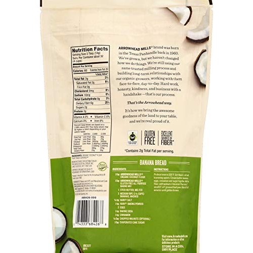 Arrowhead Mills Organic Coconut Flour, Gluten Free, 16 Ounce Bag