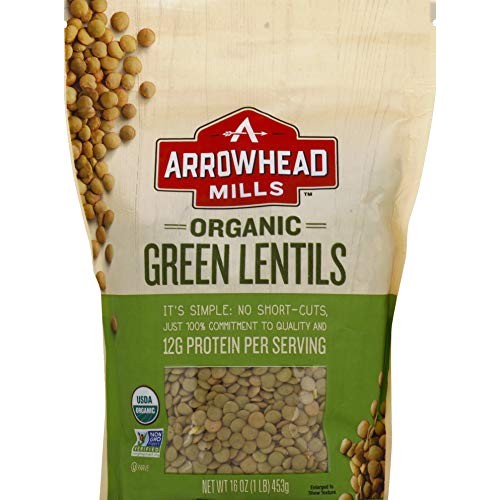 Arrowhead Mills Organic Green Lentils, 16 Ounce Bag